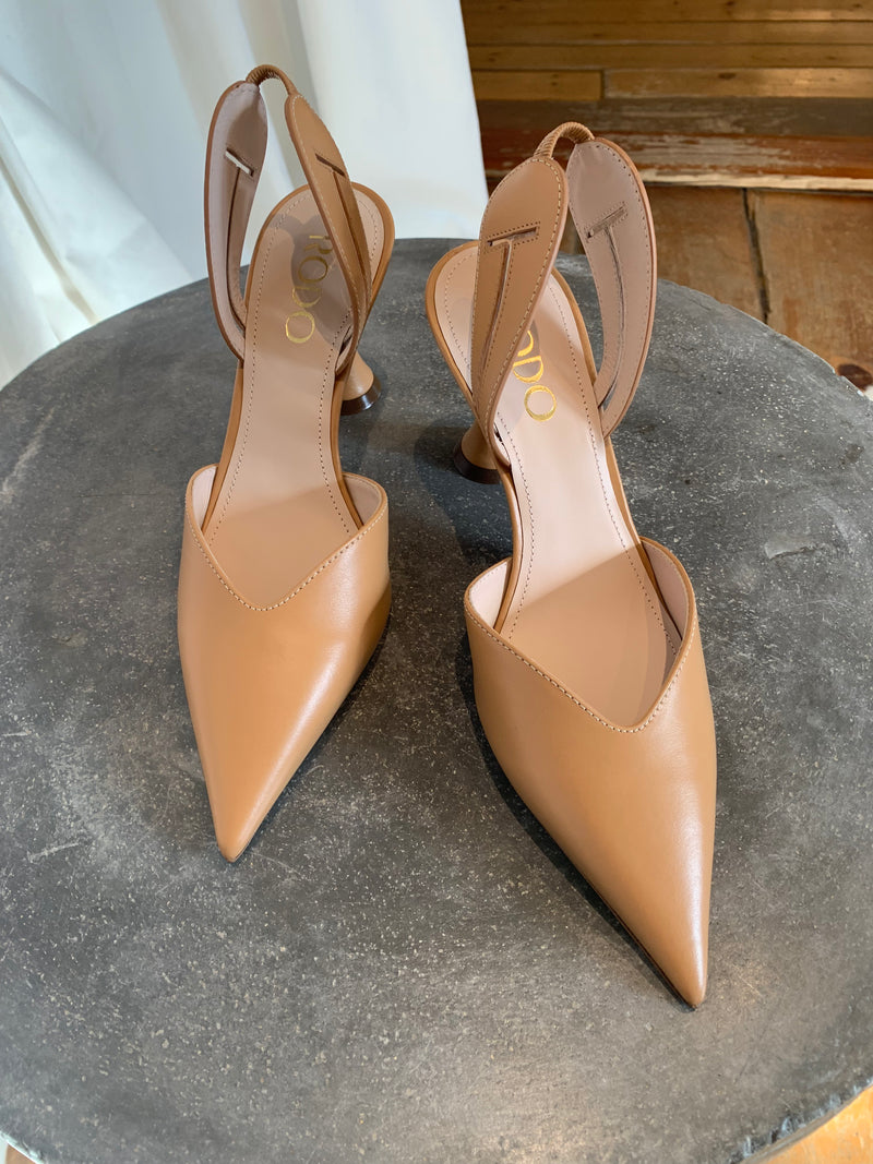 Gold Slingback | Sahara Tan