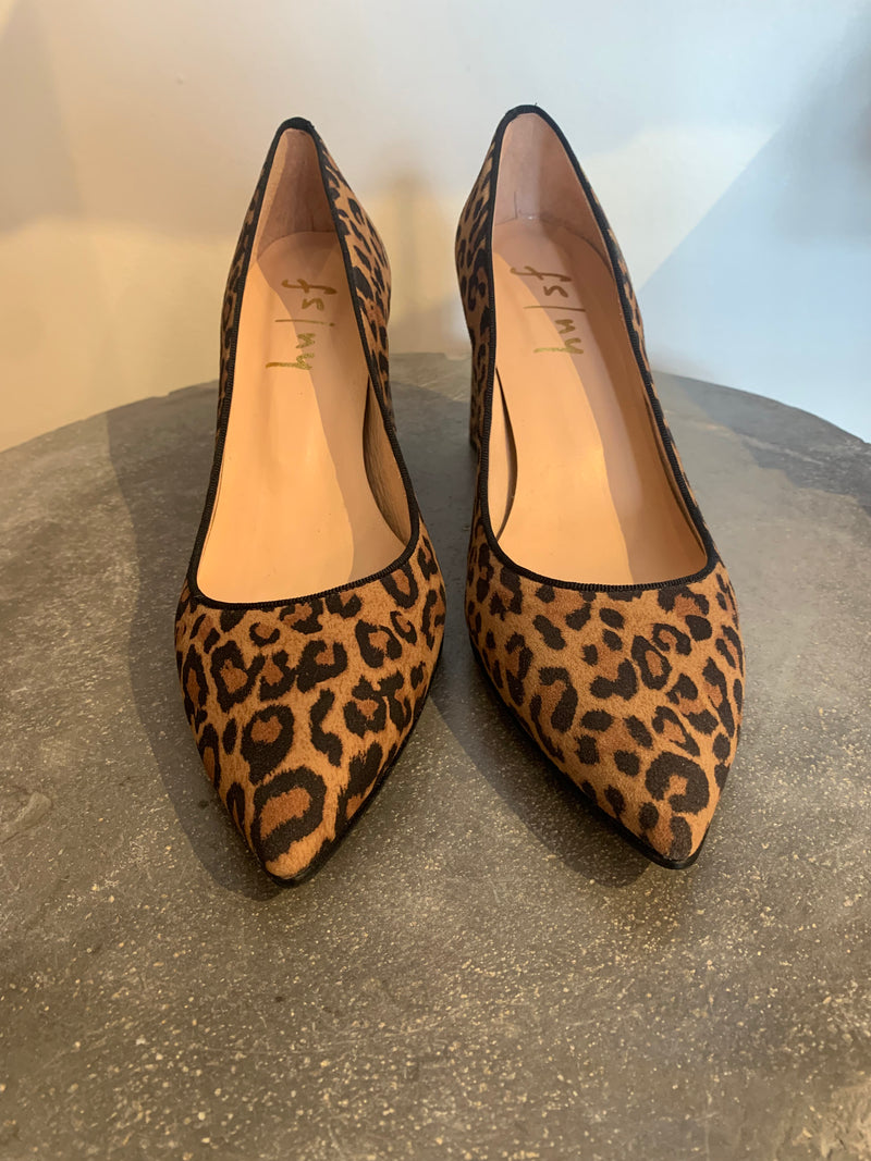 Zepplin Suede Heel | Leopard