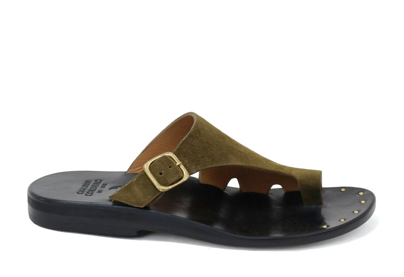 Evita Sandal | Moss Green