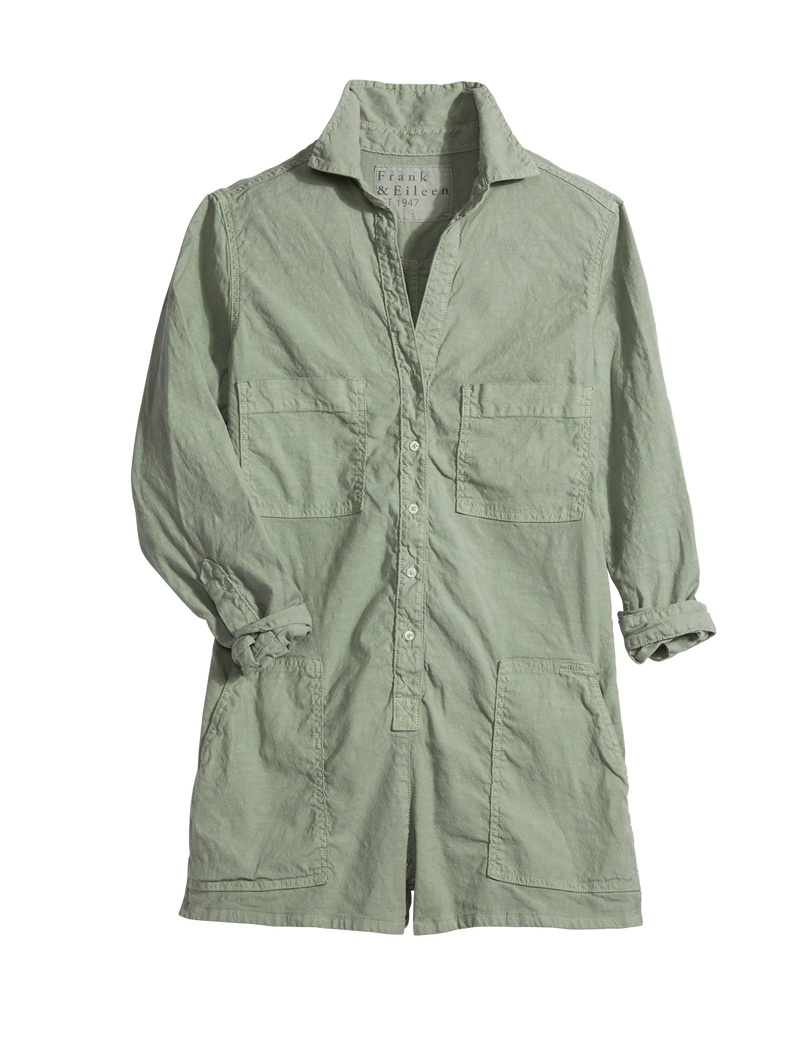 Ireland Linen Playsuit | Sage