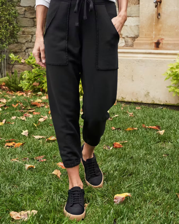 The Eamon Jogger in Triple Fleece | Black