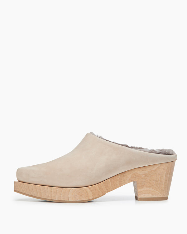 Kera Shearling Lined Clog | Latte