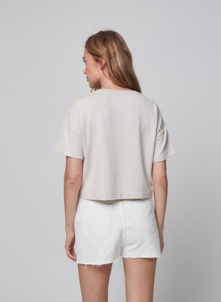 French Terry Short Sleeve Tee | Cloud