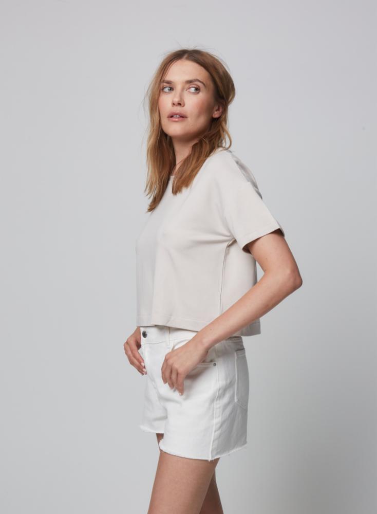 French Terry Short Sleeve Tee | Cloud