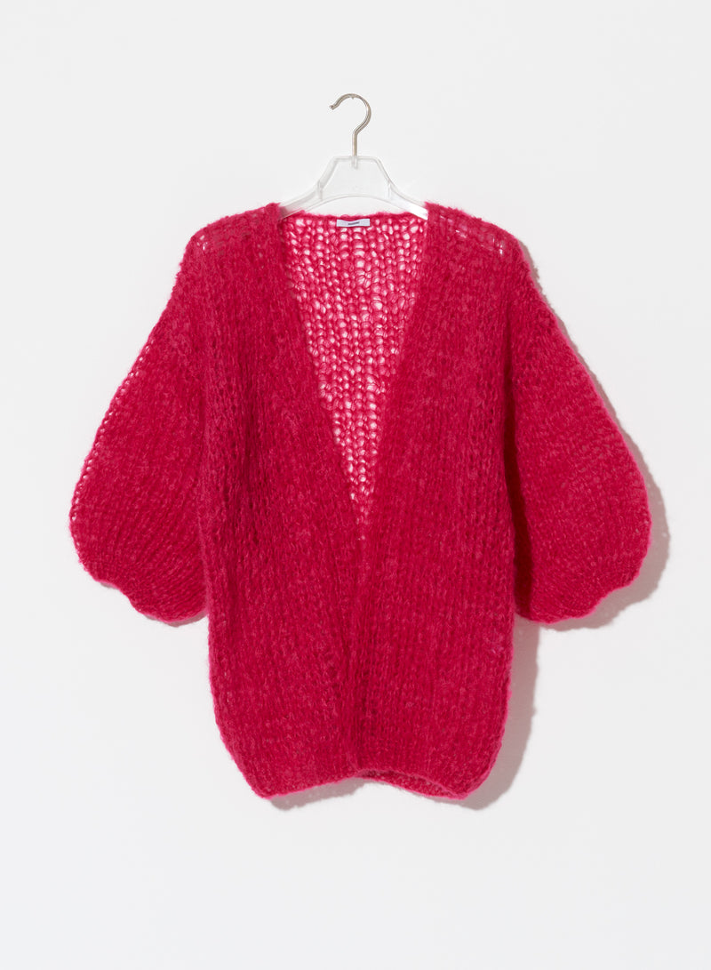 Fuschia Oversized Cardigan Sweater