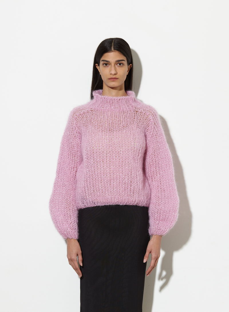 Mohair New Pullover | Rose