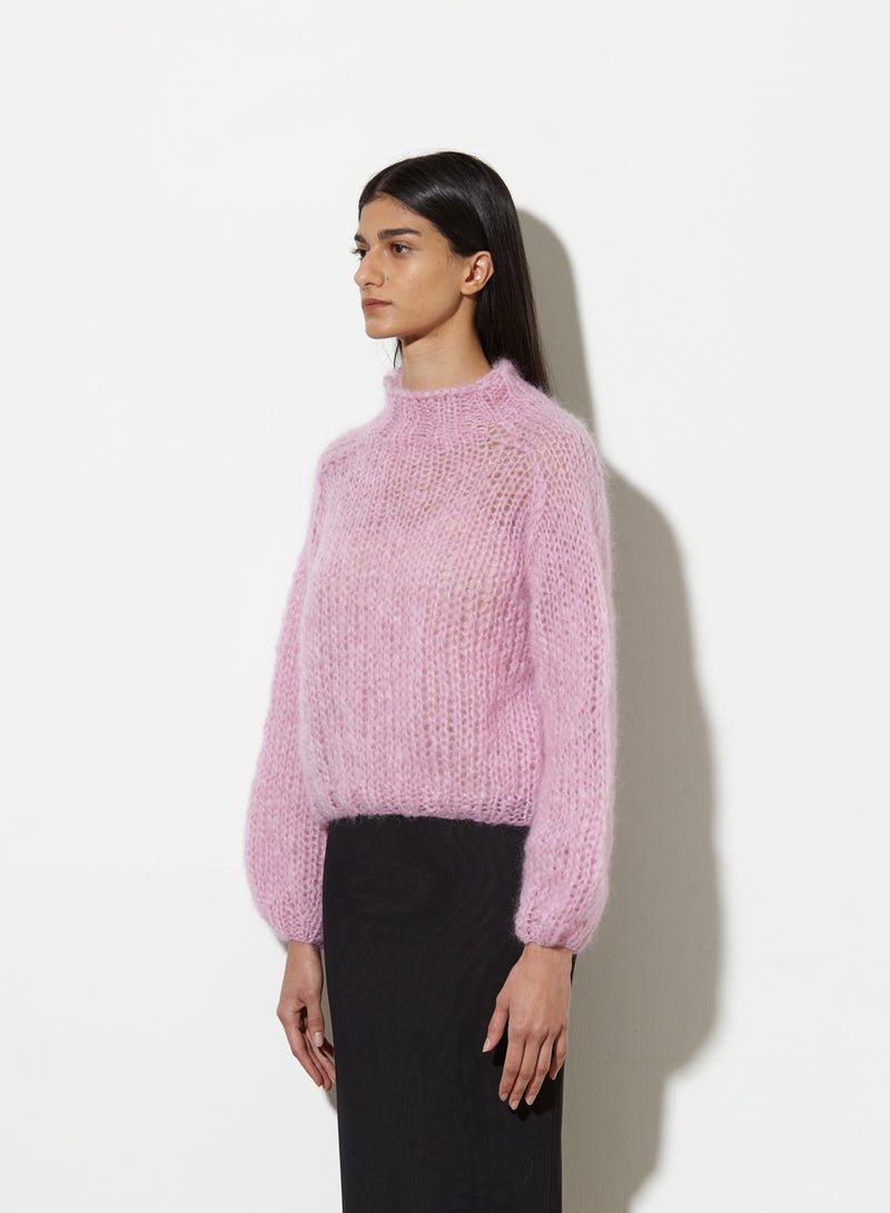 Mohair New Pullover | Rose