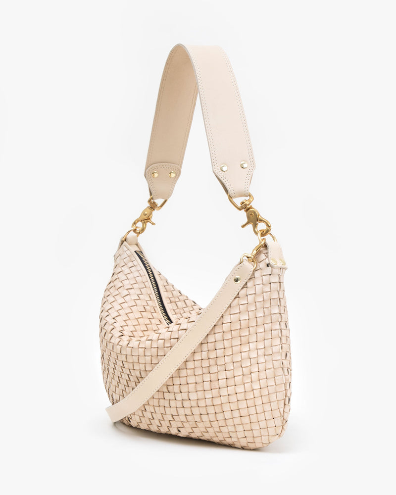 Moyen Messenger | Cream Woven Checker