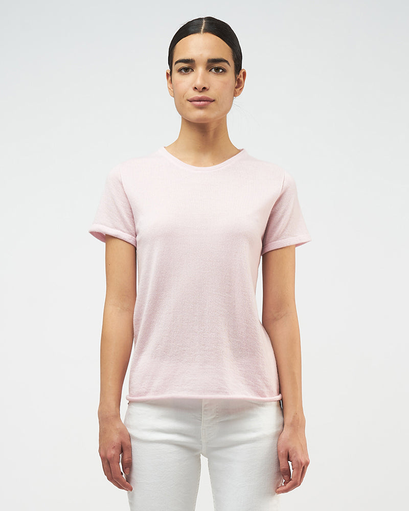 Short Sleeve Cashmere Crewneck | Petal