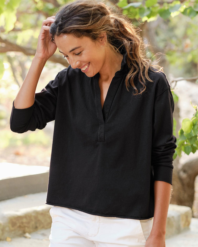 Patrick Popover Henley | Black