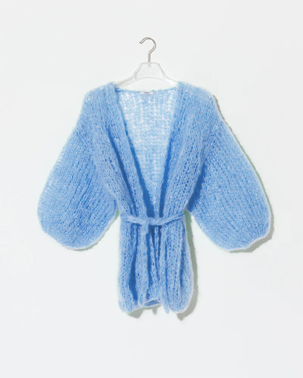 Soft Blue Oversized Cardigan Sweater