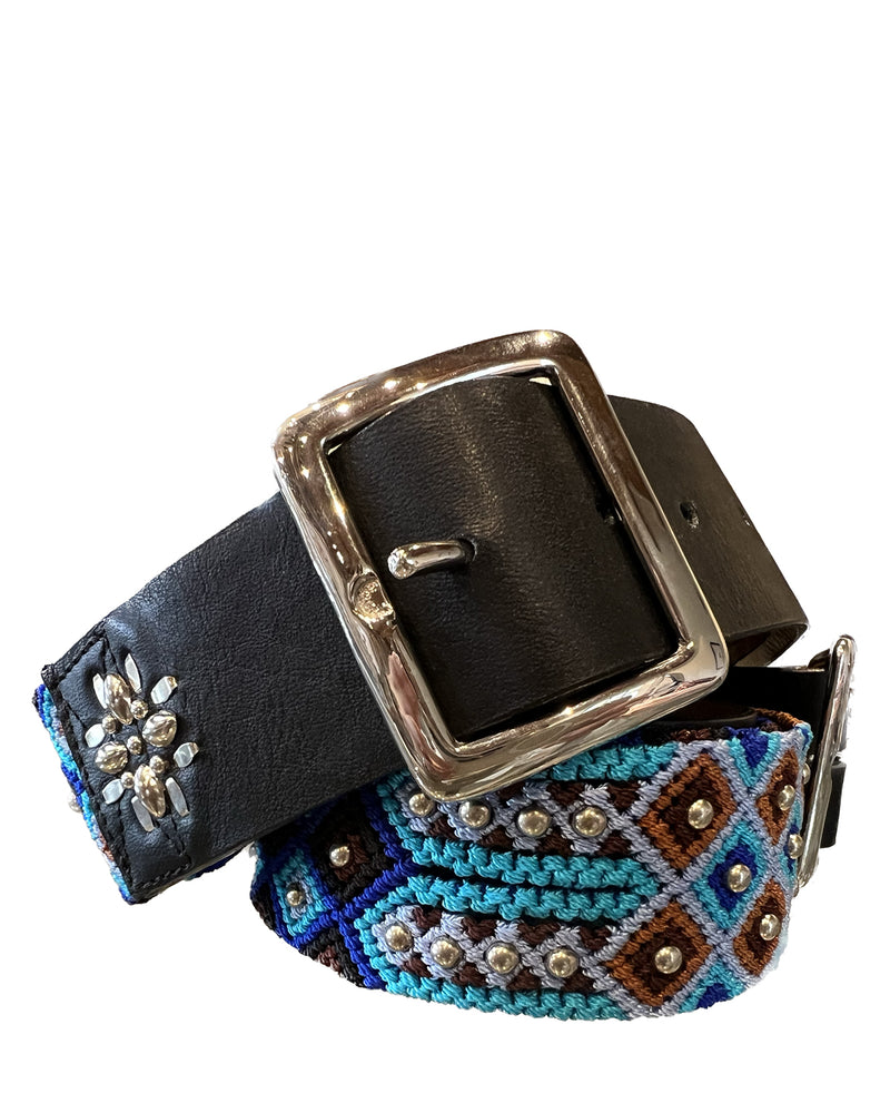 Cabo 1 3/4" Belt in Blue Black