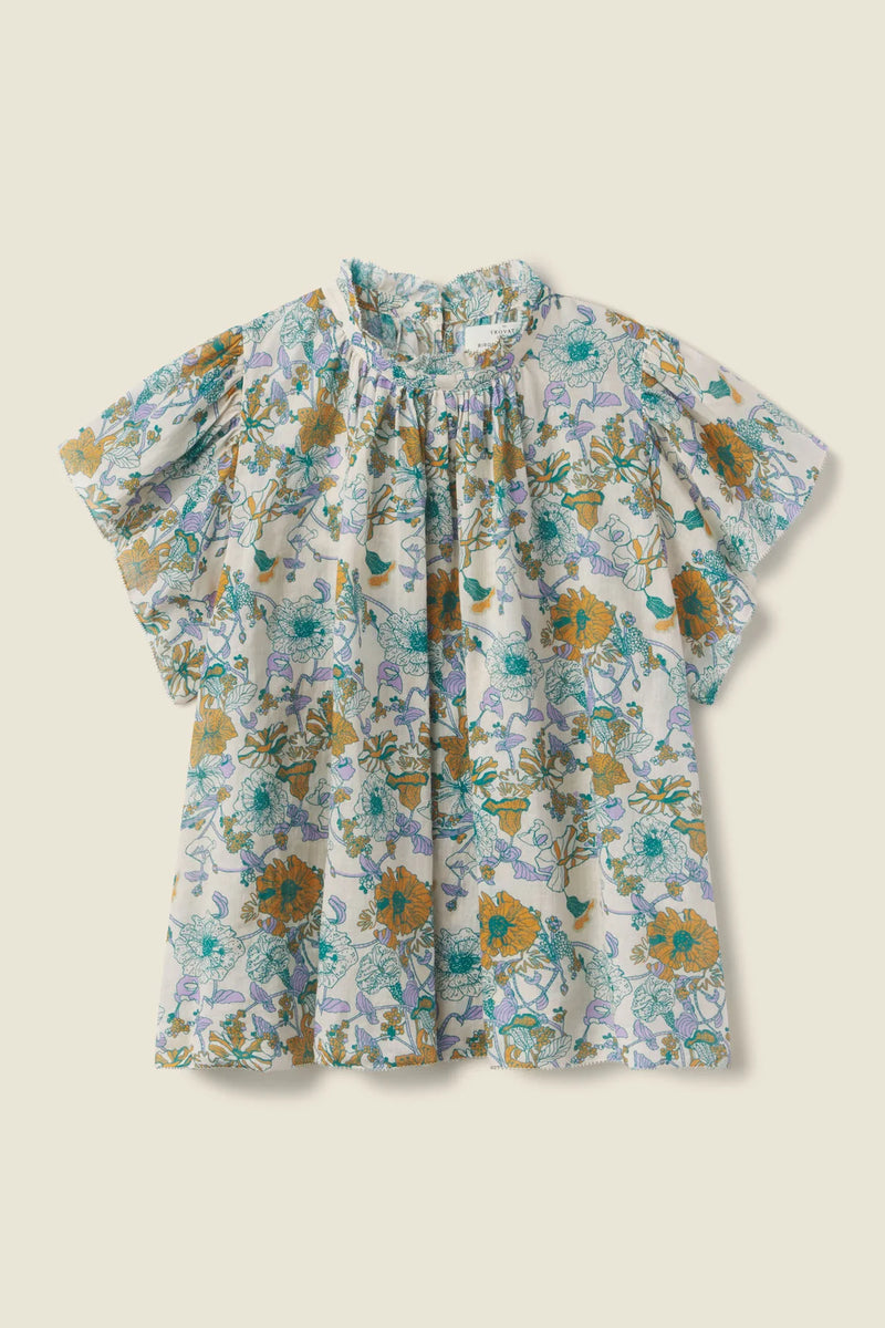 Carla High Neck Blouse | Violet