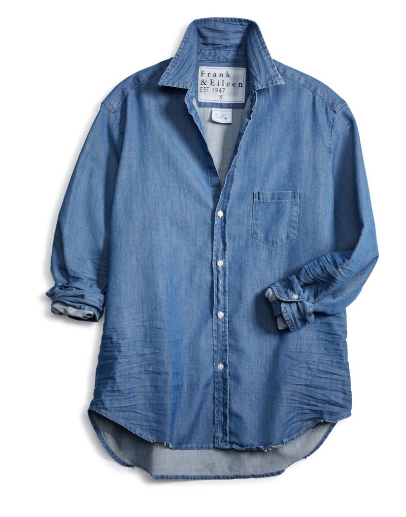 Eileen Famous Denim Button Down | Vintage Stonewashed Indigo