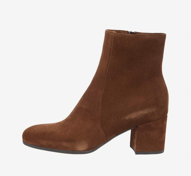 Joanie Suede Bootie | Coffee