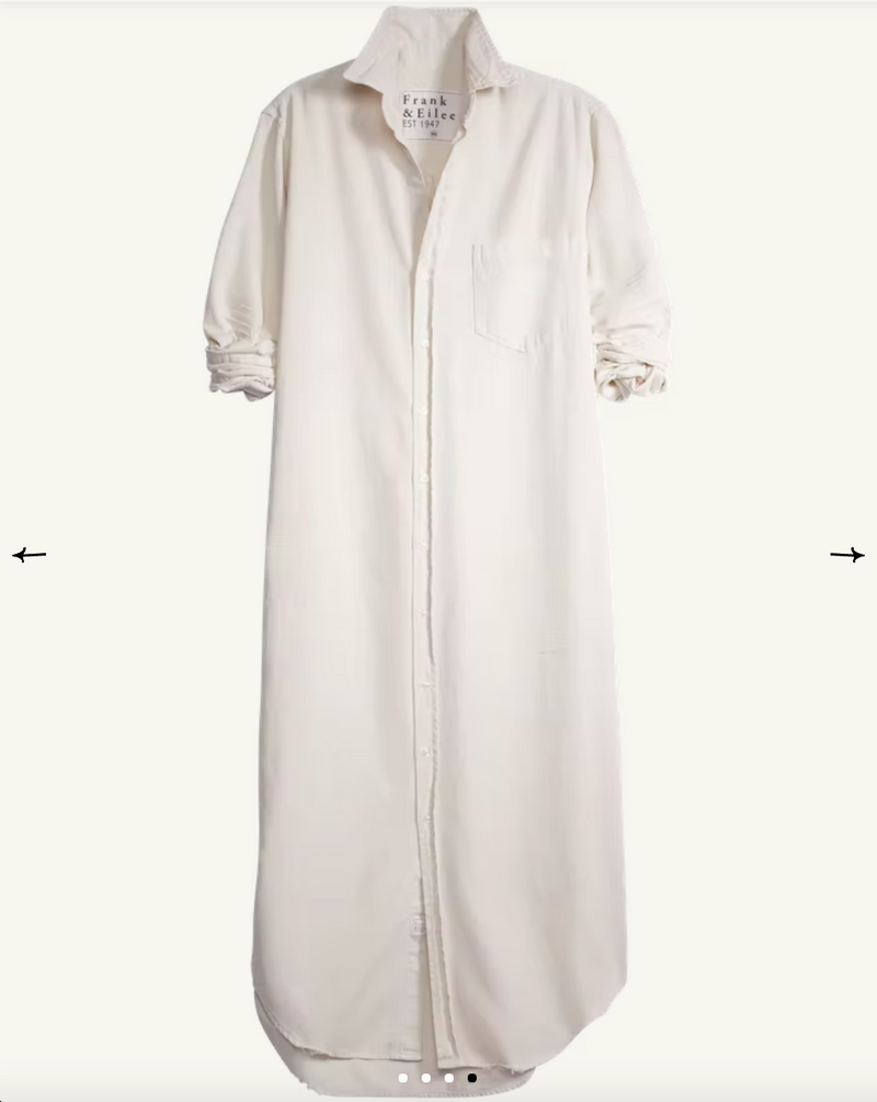 Rory Famous Denim Shirt Dress | Vintage White