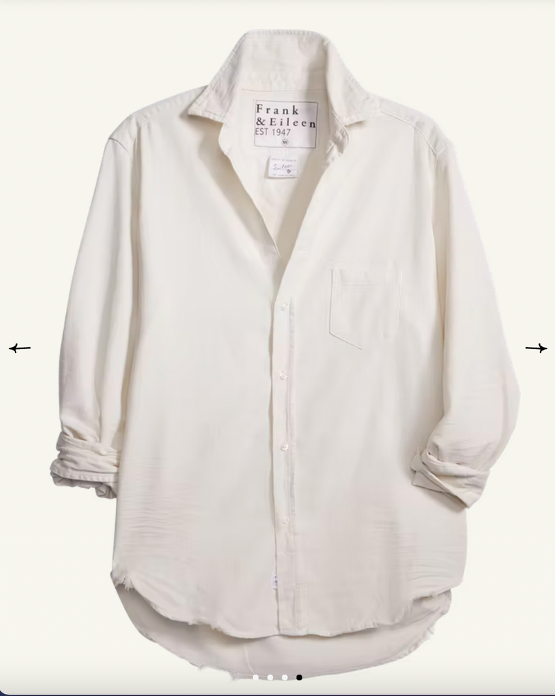 Eileen Famous Denim Button Down | Vintage White