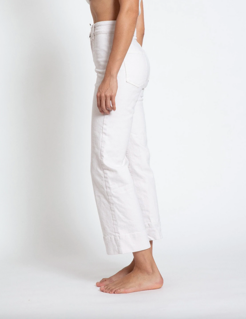 Landlubber Cropped Flare Jean | Ivory
