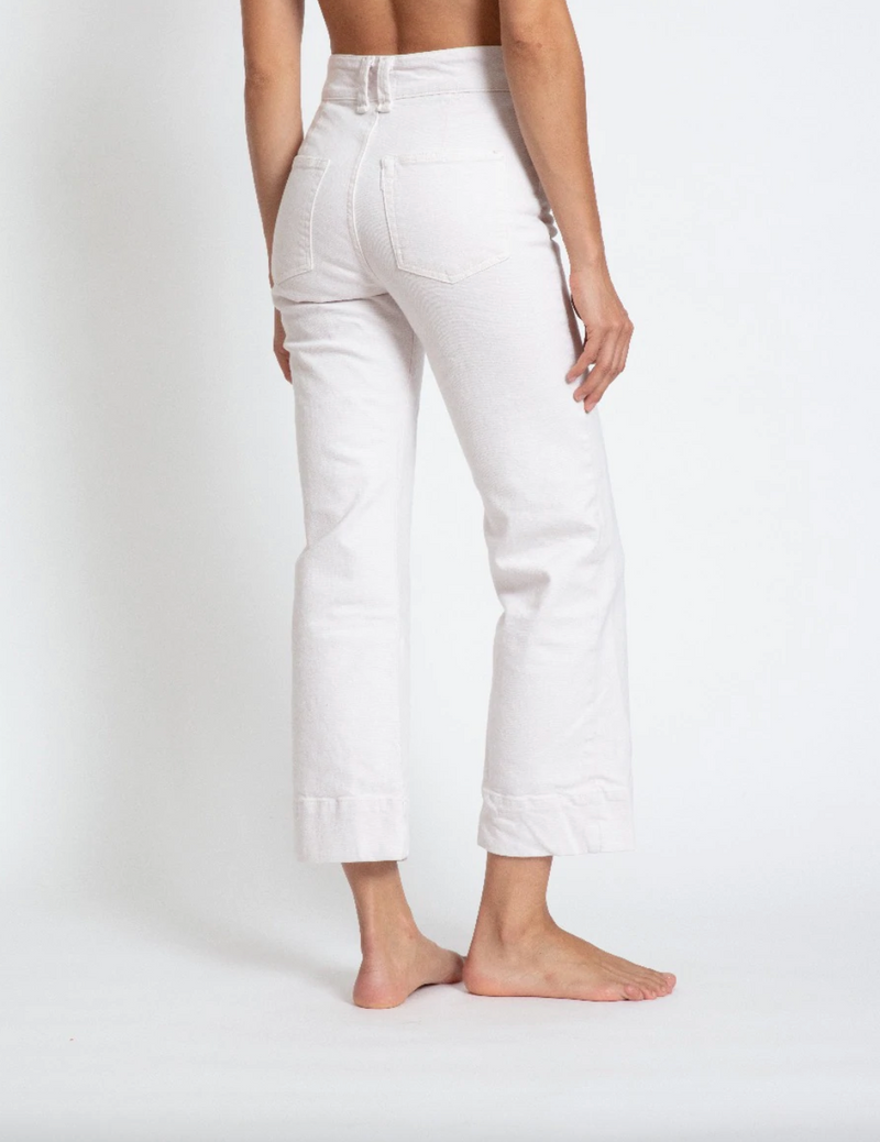 Landlubber Cropped Flare Jean | Ivory