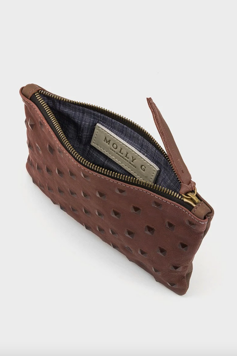 Rebel Mini Clutch | Cognac Stud