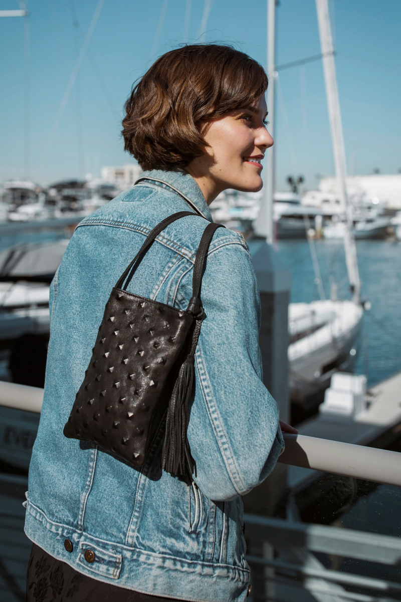 Frankie Crossbody Bag | Black Studs