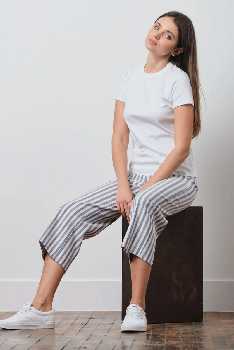 Alex Coastal Stripe Crop Flare