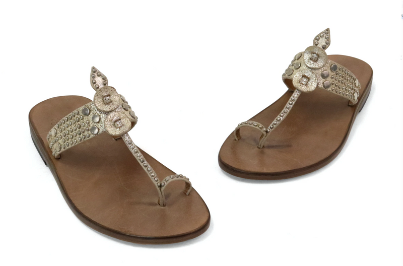 Karma Sandal | White Gold Sheen