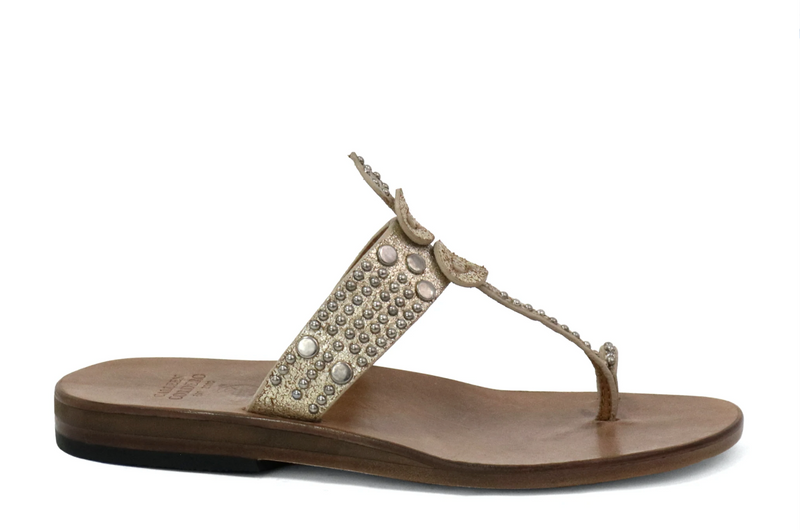Karma Sandal | White Gold Sheen