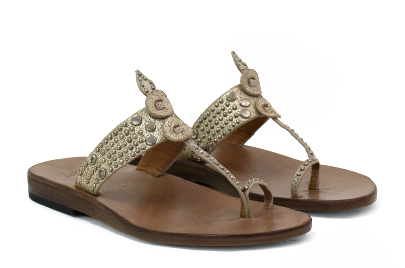 Karma Sandal | White Gold Sheen