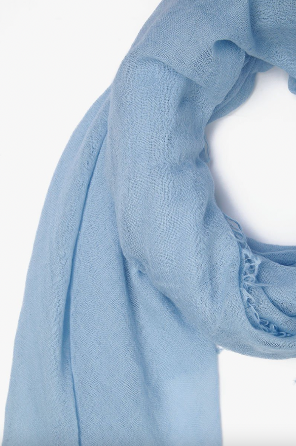 Cashmere & Silk Scarf | Cashmere Blue