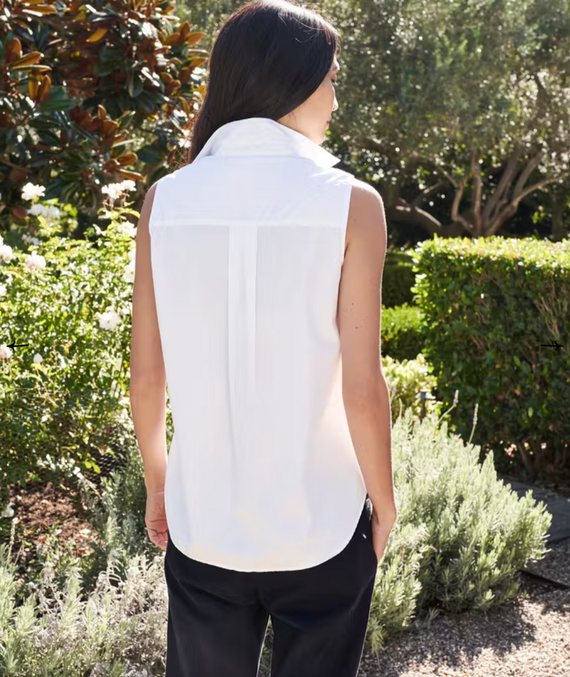 Fiona Woven Button-Up | White