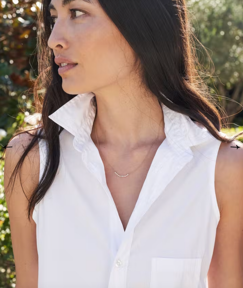 Fiona Woven Button-Up | White