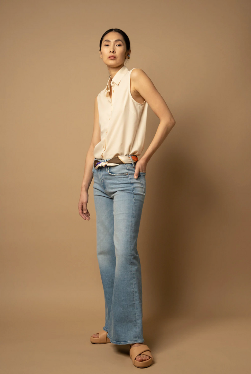 Satin Adverb Shirt | Natural
