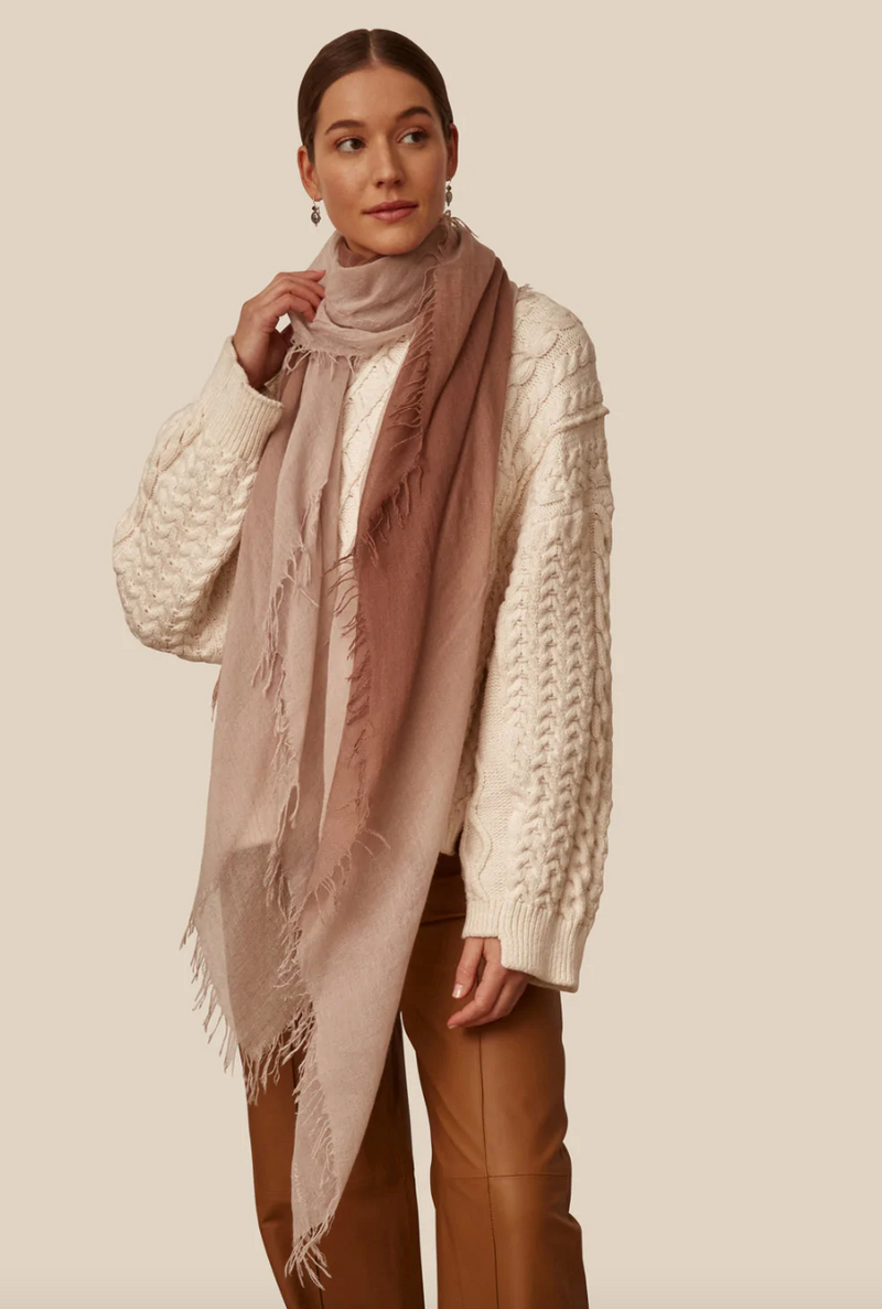 Beige Cashmere Scarf