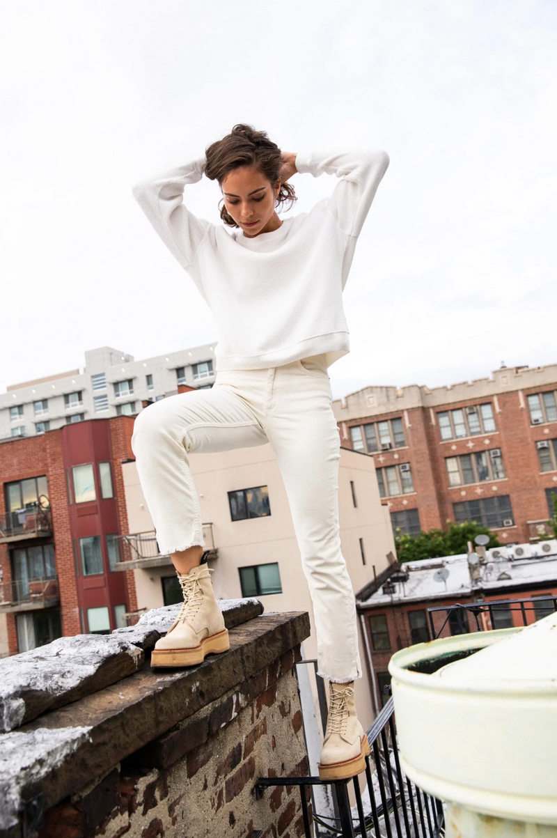 Mid Rise Straight | Winter White