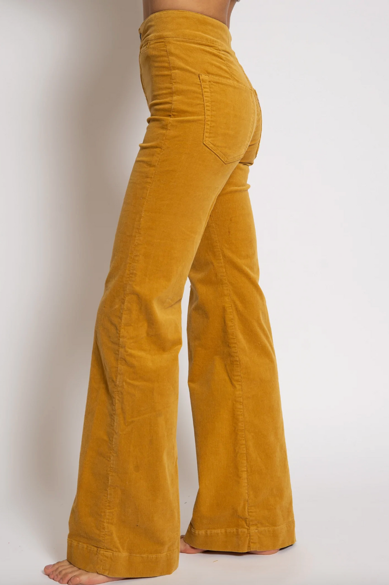 Brighton Wide Leg Corduroy | Mustard