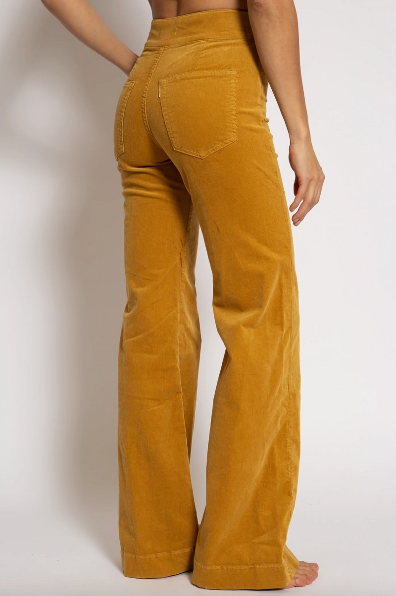 Brighton Wide Leg Corduroy | Mustard