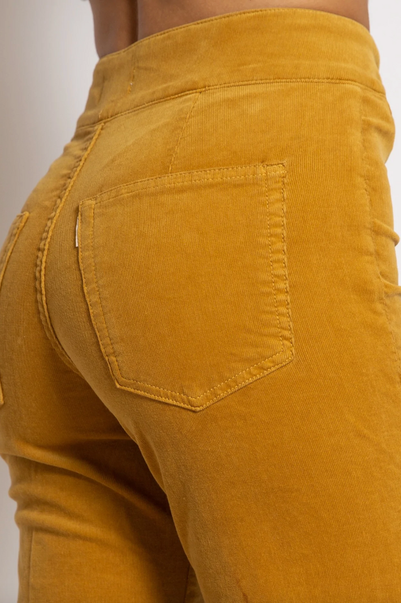 Brighton Wide Leg Corduroy | Mustard