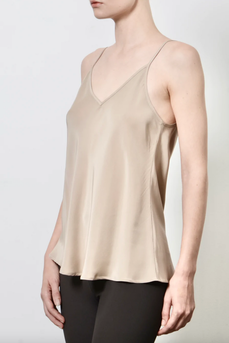 Henrietta Silk Bias Camisole | Mushroom