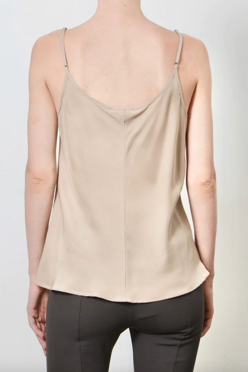 Henrietta Silk Bias Camisole | Mushroom