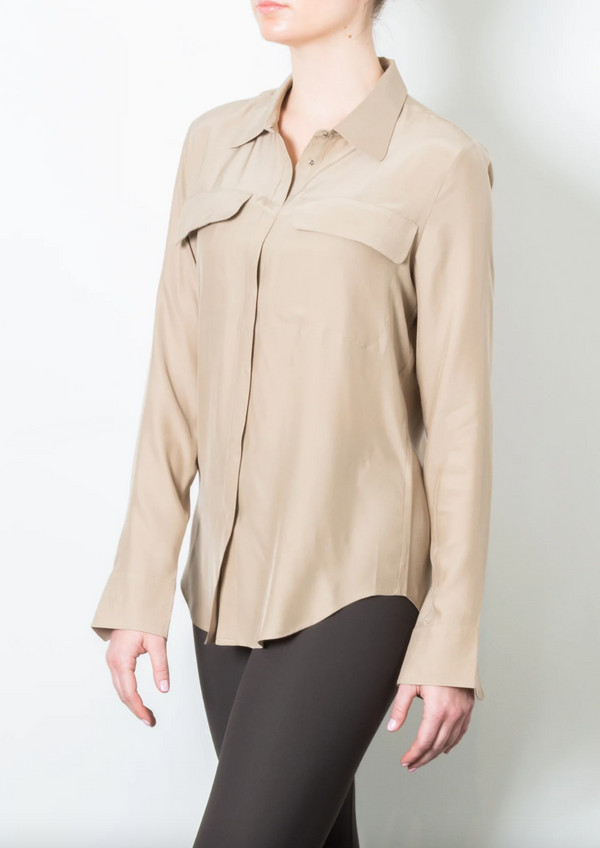 Terramor Silk Blouse | Mushroom