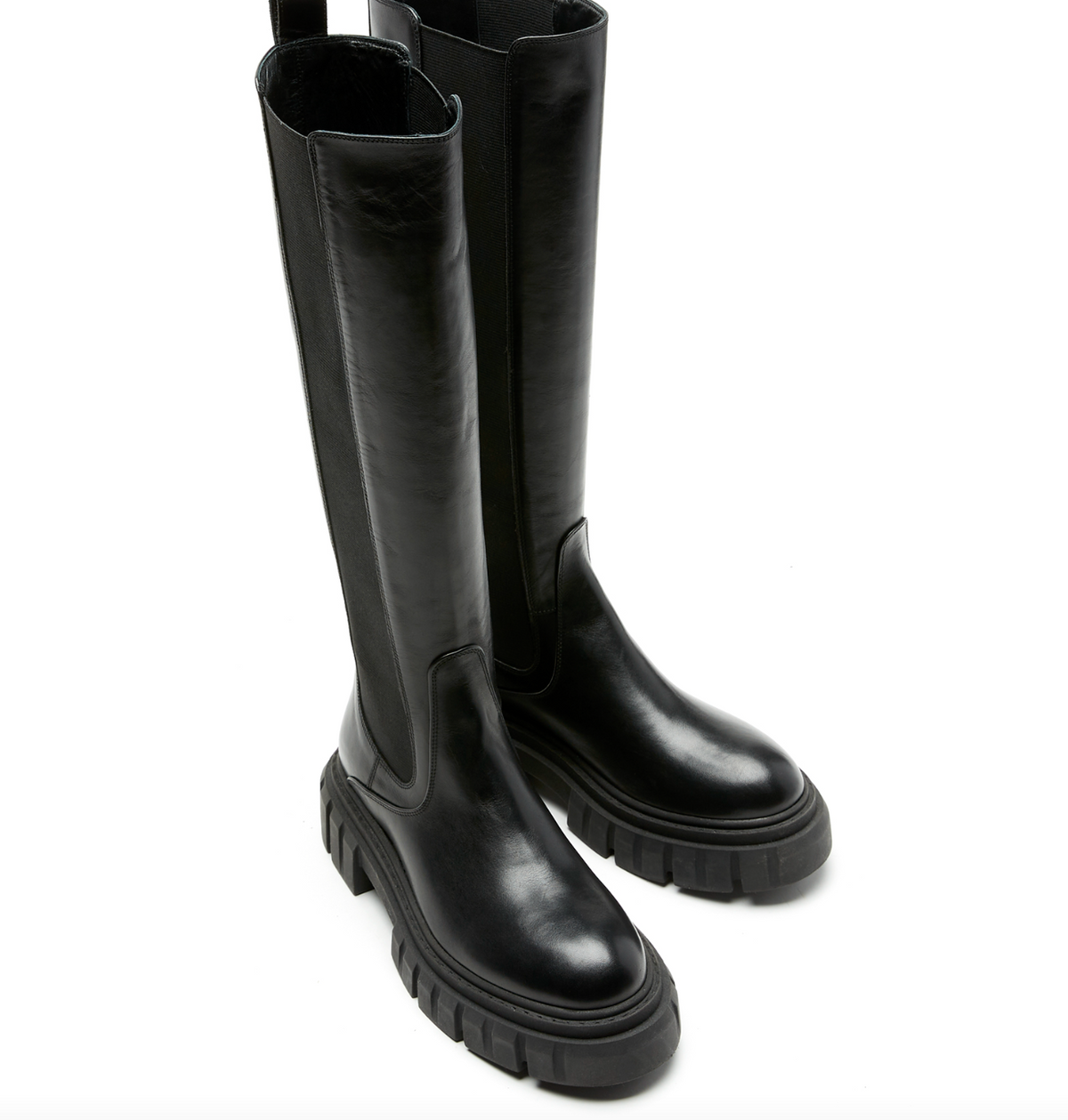 Kooper Knee High Leather Boot | Black – Well Heeled