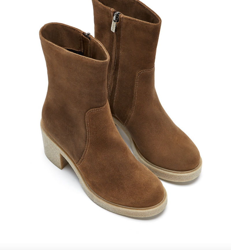 Zed Suede Bootie | Walnut Oiled