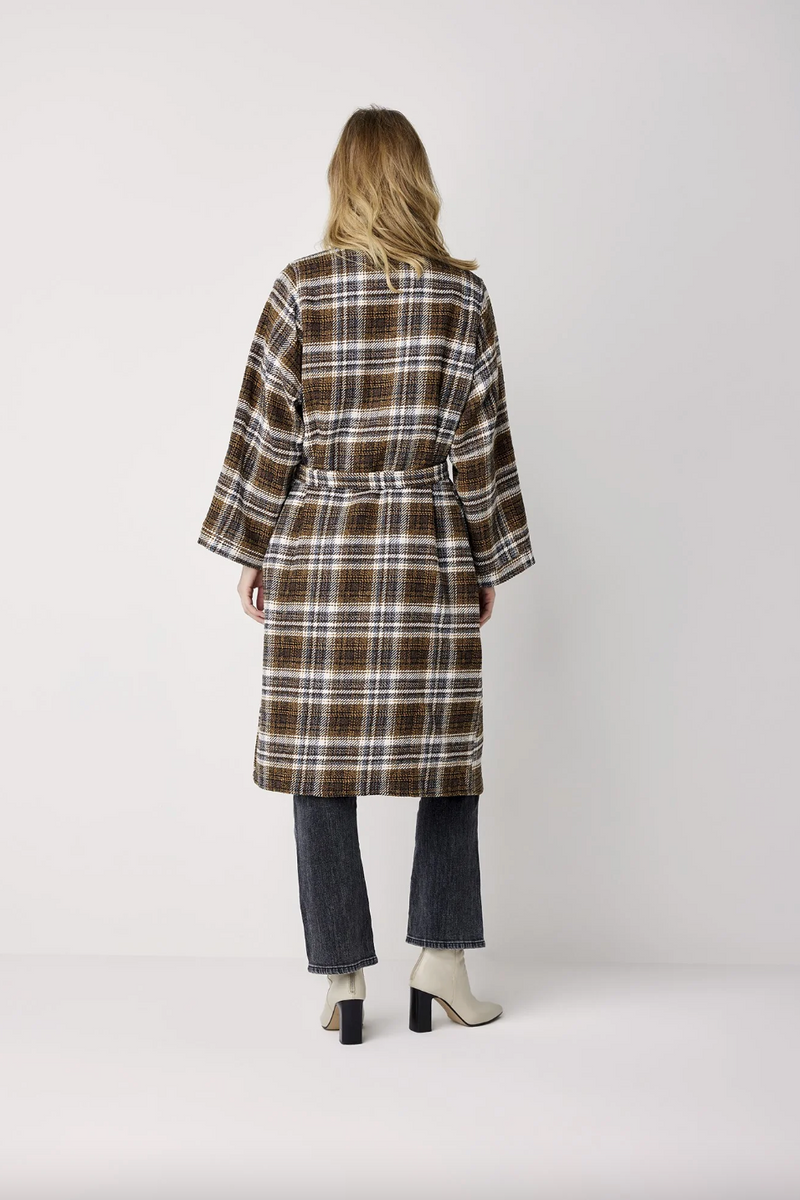 Paisley and Plaid Reversible Coat Multi