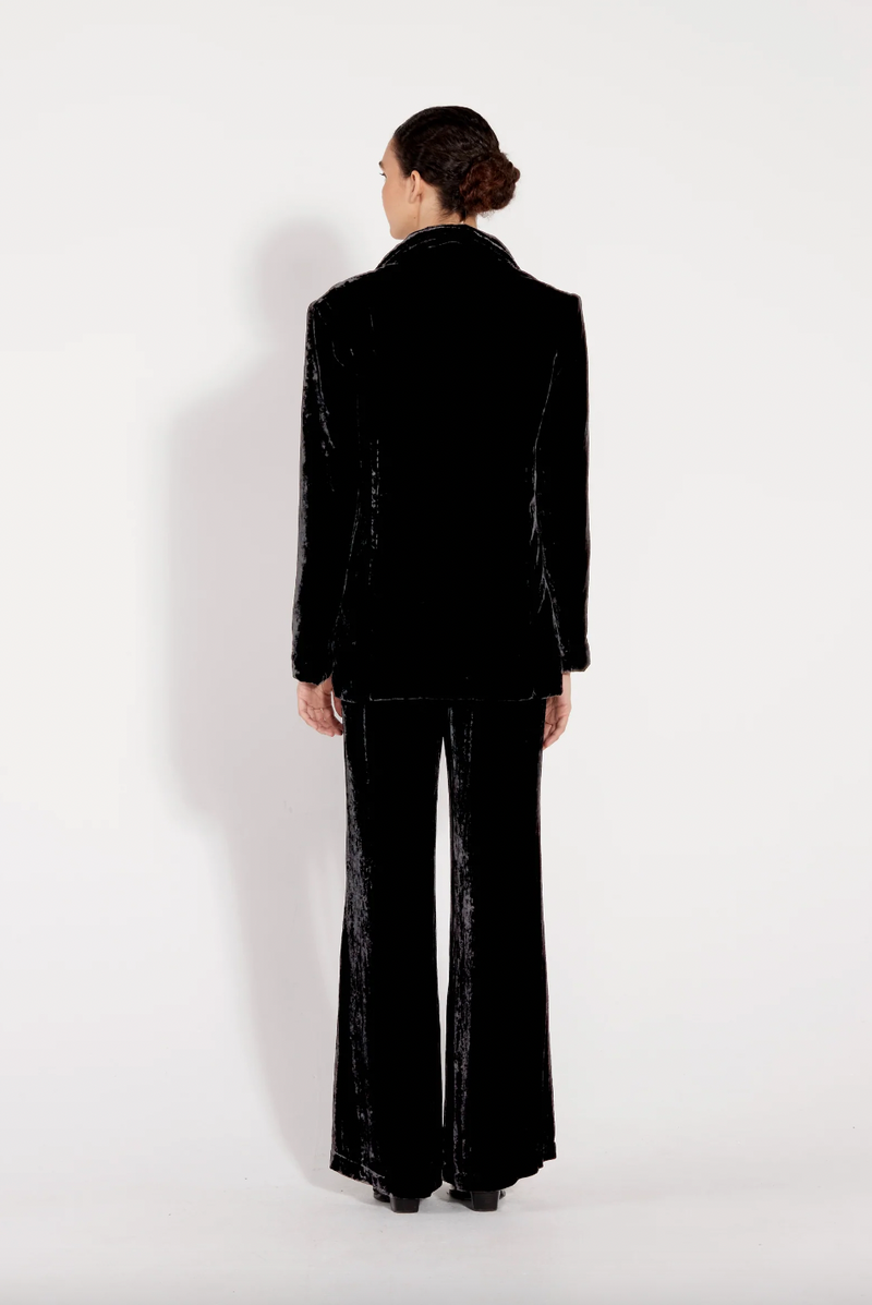 Helen Velvet Blazer | Black