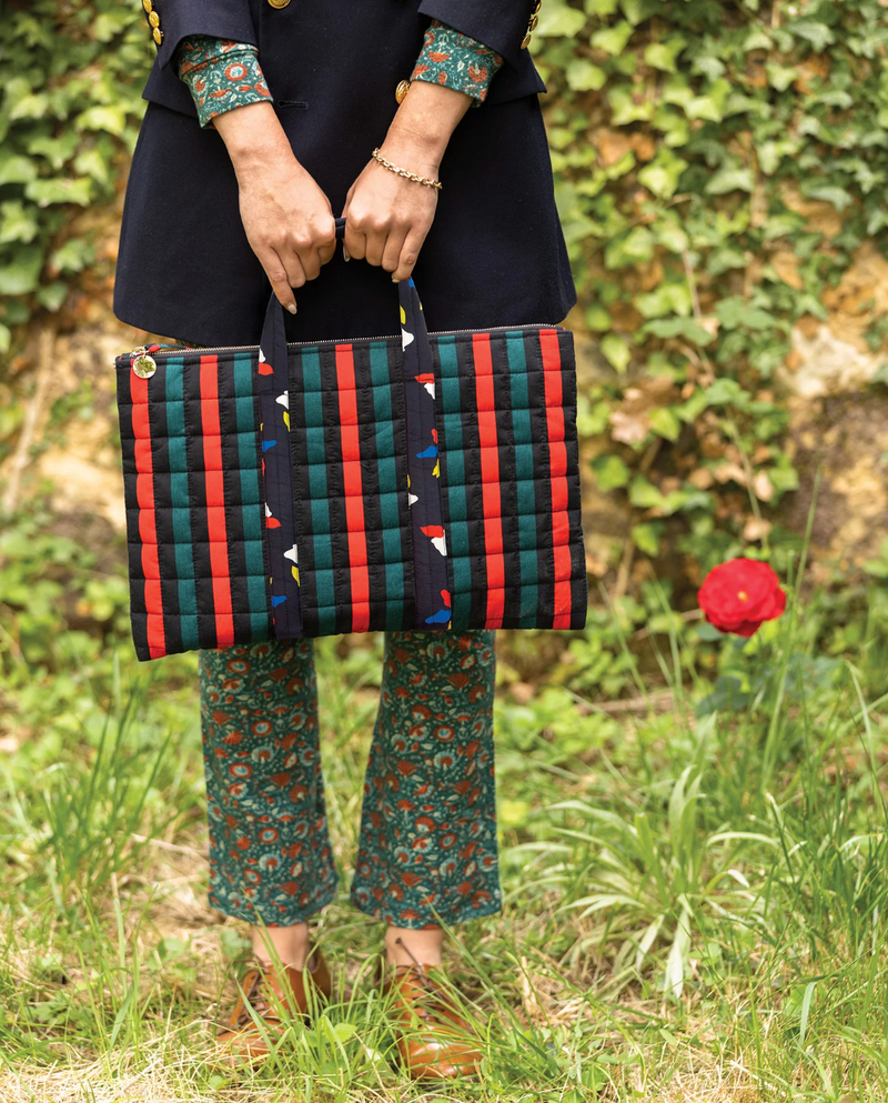 Laptop Case | Black Poppy Checker