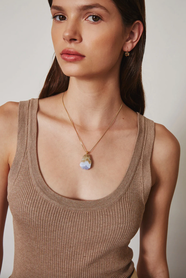 Blue Lace Agate Bermuda Necklace