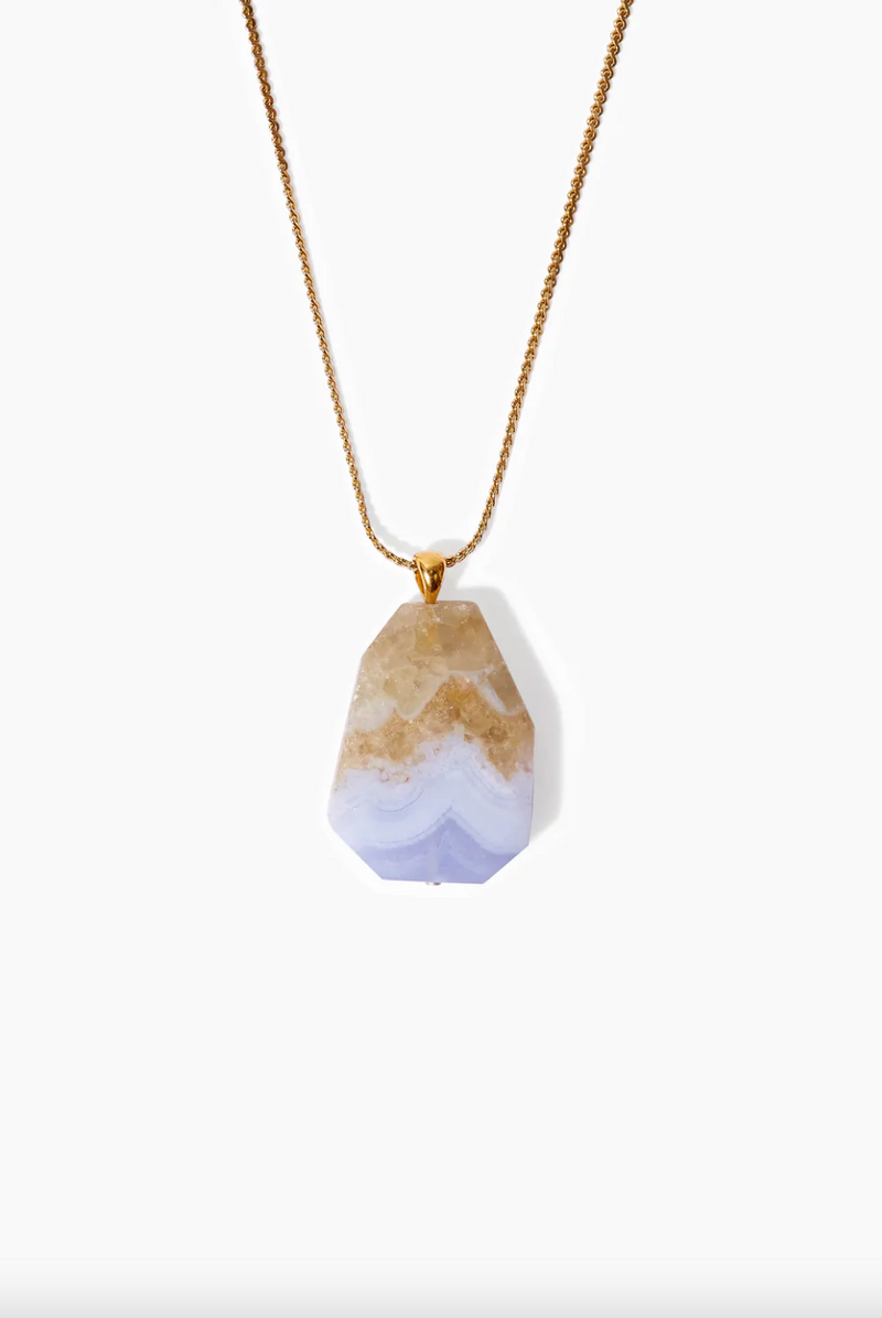 Blue Lace Agate Bermuda Necklace