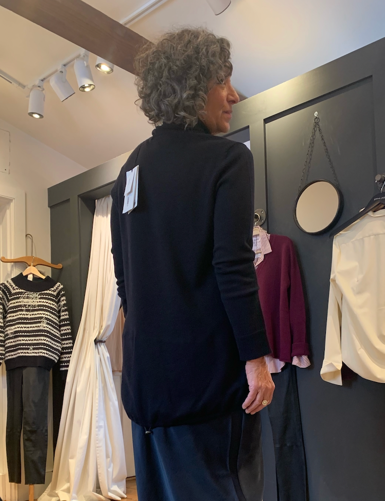 Turtle Neck Pocket Sweater Night Blue