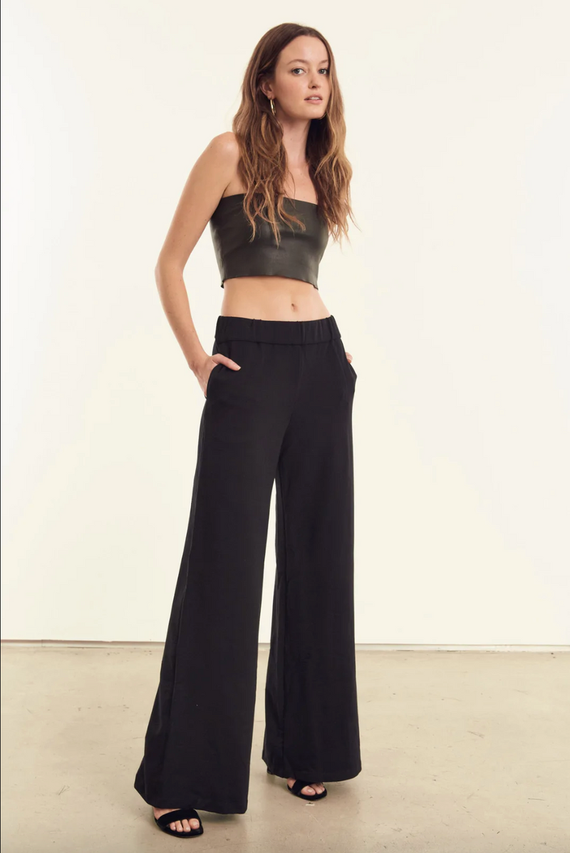 Wide Leg City Pant | Black